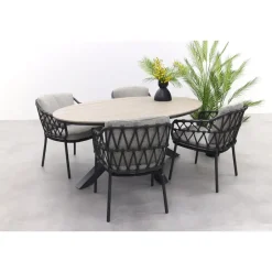 4-Seasons Outdoor 4 Seasons Calpi / GI Edison 180 x 115 cm. tafel - ovale tuinset Best