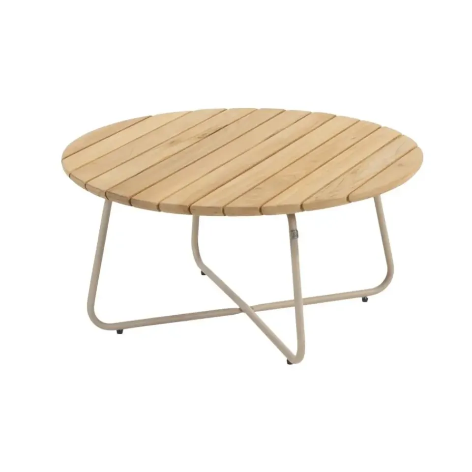 4-Seasons Outdoor 4 Seasons Verdi ronde salontafel teak 73 cm. - Latte