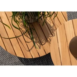 4-Seasons Outdoor 4 Seasons Verdi ronde salontafel teak 73 cm. - Latte