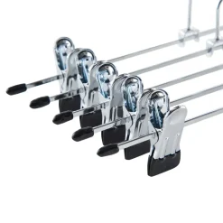 ACAZA 20 Stuks Broekhangers met Knijpers- Stevige Kleding Hangers Zilver en Zwart Outlet