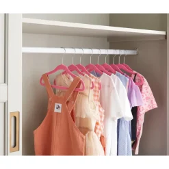 Merkloos 20 Stuks Kinder Kledinghangers - Fluweel - Roze Online