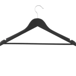 ACAZA 20 stuks Massief Houten Kledinghangers - Esdoorn Hout - Glad Oppervlak - Zwart Outlet