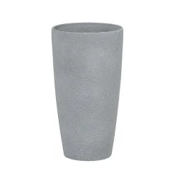 Beliani ABDERA - Bloempot set van 2 - Grijs - Klein - Stenenmix New