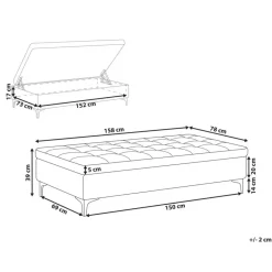 Leen Bakker ABERDEEN - Ottomaan met opbergruimte - Roze - Fluweel New