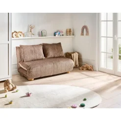 Leen Bakker ABISKO - Slaapbank 2-zits - Lichtbruin - Corduroy Discount