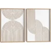 Reinders Abstracte wanddecoratie set met structuur Taupe bogen - 40 x 30cm Online