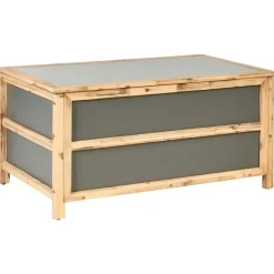 Leen Bakker ACATE - Kussenbox - Grijs - 330 L - Beton Hot