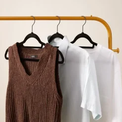 Merkloos ACAZA - 50 Anti-slip kleerhangers - Zwarte haak Best