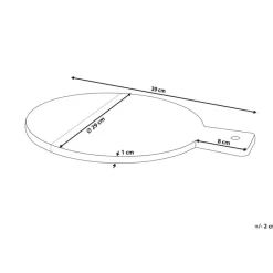Beliani ACHARNES - Dienblad - Wit - Marmer Hot