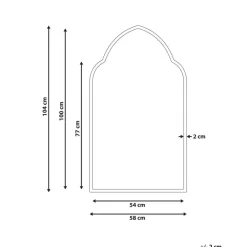 Beliani ACONCHI - Spiegel - Goud - IJzer Sale