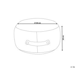 Leen Bakker ADLANA - Poef - Oranje - Stof Hot