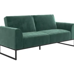 Cosmoliving by Cosmopolitan Adley - 2-zits slaapbank in groen fluweel Best