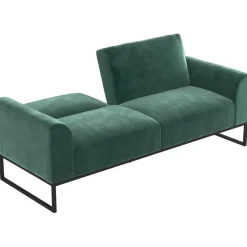 Cosmoliving by Cosmopolitan Adley - 2-zits slaapbank in groen fluweel Best