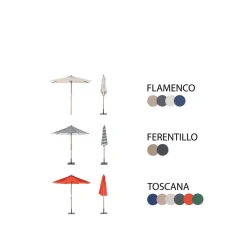 Beliani AGELLO - Tuinset voor 4 met parasol - Lichthout - Acaciahout Discount