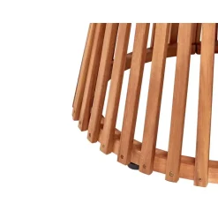 Beliani AGELLO - Tuinset voor 4 met parasol - Lichthout - Acaciahout Discount