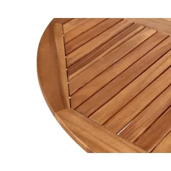 Beliani AGELLO - Tuinset voor 4 met parasol - Lichthout - Acaciahout Discount