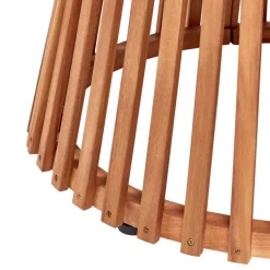 Beliani AGELLO - Tuinset voor 4 met parasol - Lichthout - Acaciahout Discount