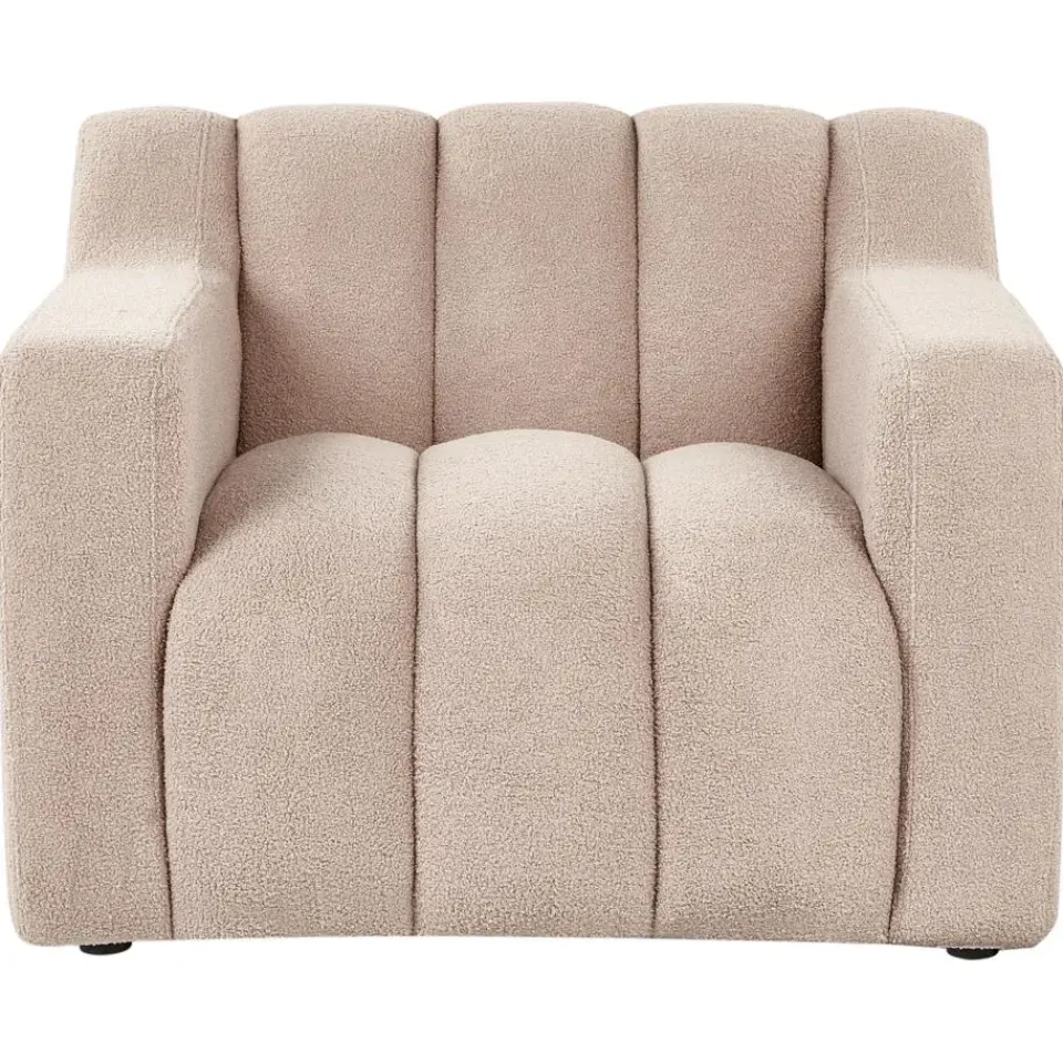 Beliani AGERUP - Fauteuil - Beige - Bouclé Sale