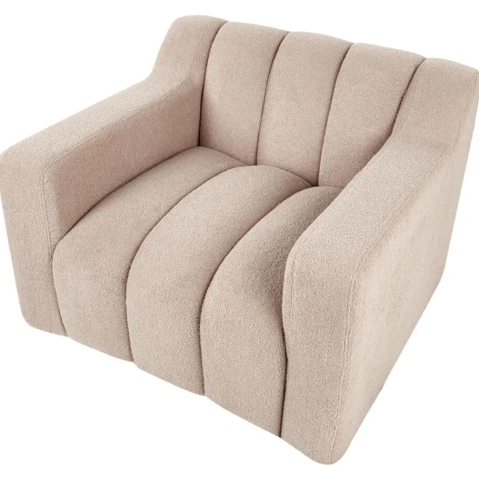 Beliani AGERUP - Fauteuil - Beige - Bouclé Sale