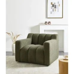 Beliani AGERUP - Fauteuil - Donkergroen - Bouclé Sale