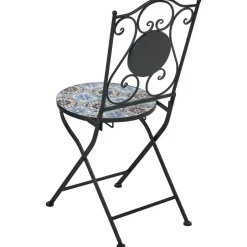 Leen Bakker AGGIUS - Set van 2 tuinstoelen - Zwart - IJzer Discount