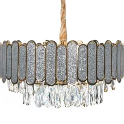 Leen Bakker AGUARICO - Kroonluchter - Messing/Transparant - Glas Discount