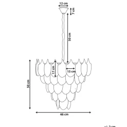 Leen Bakker AGUIRRE - Kroonluchter - Messing/Transparant - Glas Best