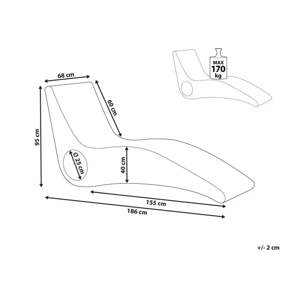 Beliani AIROLE - Ligstoel - Lichthout - Rotan Discount