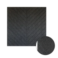 IVOL Akoestisch wandpaneel PET-vilt - 100x100cm - Visgraat motief Antraciet Best