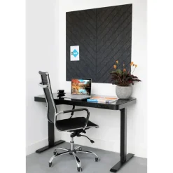 IVOL Akoestisch wandpaneel PET-vilt - 100x100cm - Visgraat motief Antraciet Best