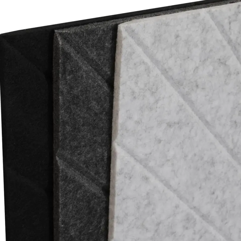 IVOL Akoestisch wandpaneel PET-vilt - 100x100cm - Visgraat motief Antraciet Best