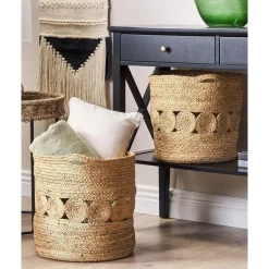 Beliani ALANG - Mand set van 2 - Natuurlijk - Jute Discount