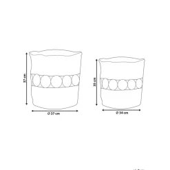 Beliani ALANG - Mand set van 2 - Natuurlijk - Jute Discount