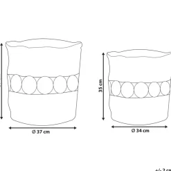 Beliani ALANG - Mand set van 2 - Natuurlijk - Jute Discount