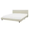 Beliani ALBI - Tweepersoonsbed - Beige - 180 x 200 cm - Polyester Outlet