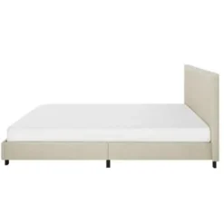 Beliani ALBI - Tweepersoonsbed - Beige - 180 x 200 cm - Polyester Outlet