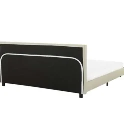 Beliani ALBI - Tweepersoonsbed - Beige - 180 x 200 cm - Polyester Outlet