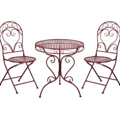 Leen Bakker ALBINIA - Bistroset voor 2 - Bordeaux - Metaal Discount