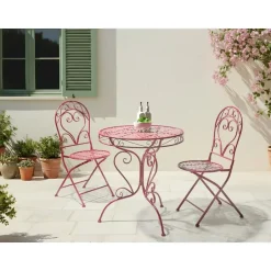 Leen Bakker ALBINIA - Bistroset voor 2 - Bordeaux - Metaal Discount