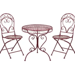 Leen Bakker ALBINIA - Bistroset voor 2 - Bordeaux - Metaal Discount