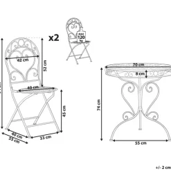 Leen Bakker ALBINIA - Bistroset voor 2 - Bordeaux - Metaal Discount