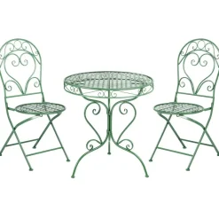 Leen Bakker ALBINIA - Bistroset voor 2 - Groen - Metaal Outlet