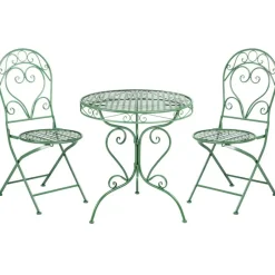 Leen Bakker ALBINIA - Bistroset voor 2 - Groen - Metaal Outlet