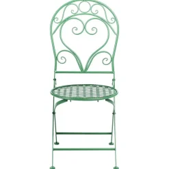 Leen Bakker ALBINIA - Tuinstoel set van 2 - Groen - Metaal