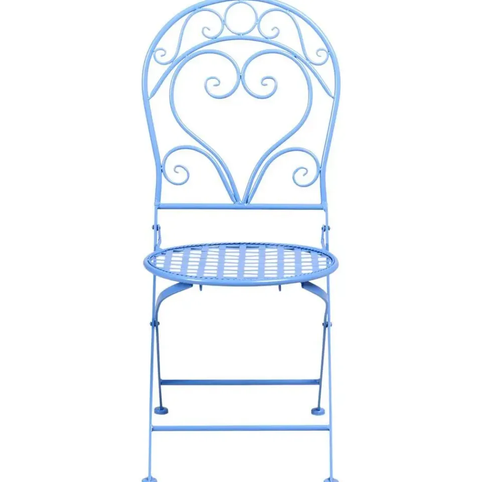 Leen Bakker ALBINIA - Tuinstoel set van 2 - Blauw - Metaal Online