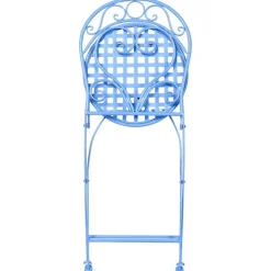 Leen Bakker ALBINIA - Tuinstoel set van 2 - Blauw - Metaal Online