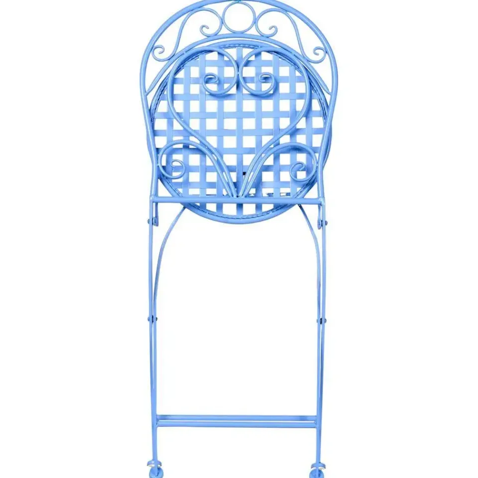 Leen Bakker ALBINIA - Tuinstoel set van 2 - Blauw - Metaal Online