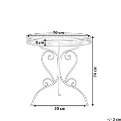 Leen Bakker ALBINIA - Tuintafel - Groen - 70 x 70 cm - IJzer Online