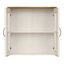 Loft24 Alby - Wandkast met 2 deuren van grenen in wit Clearance