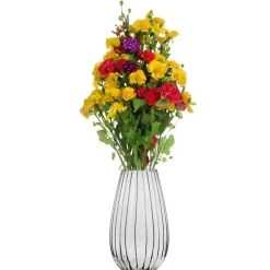 Alessandro Vaas - glas - streep - 11 x 11 x 20 cm - bloemenvaas Outlet